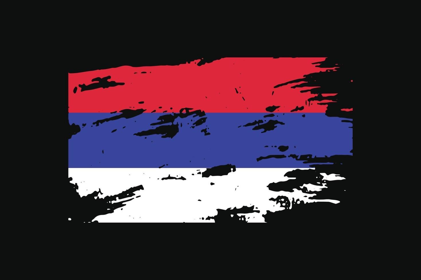 bandera de estilo grunge de la republika srpska. ilustración vectorial. vector