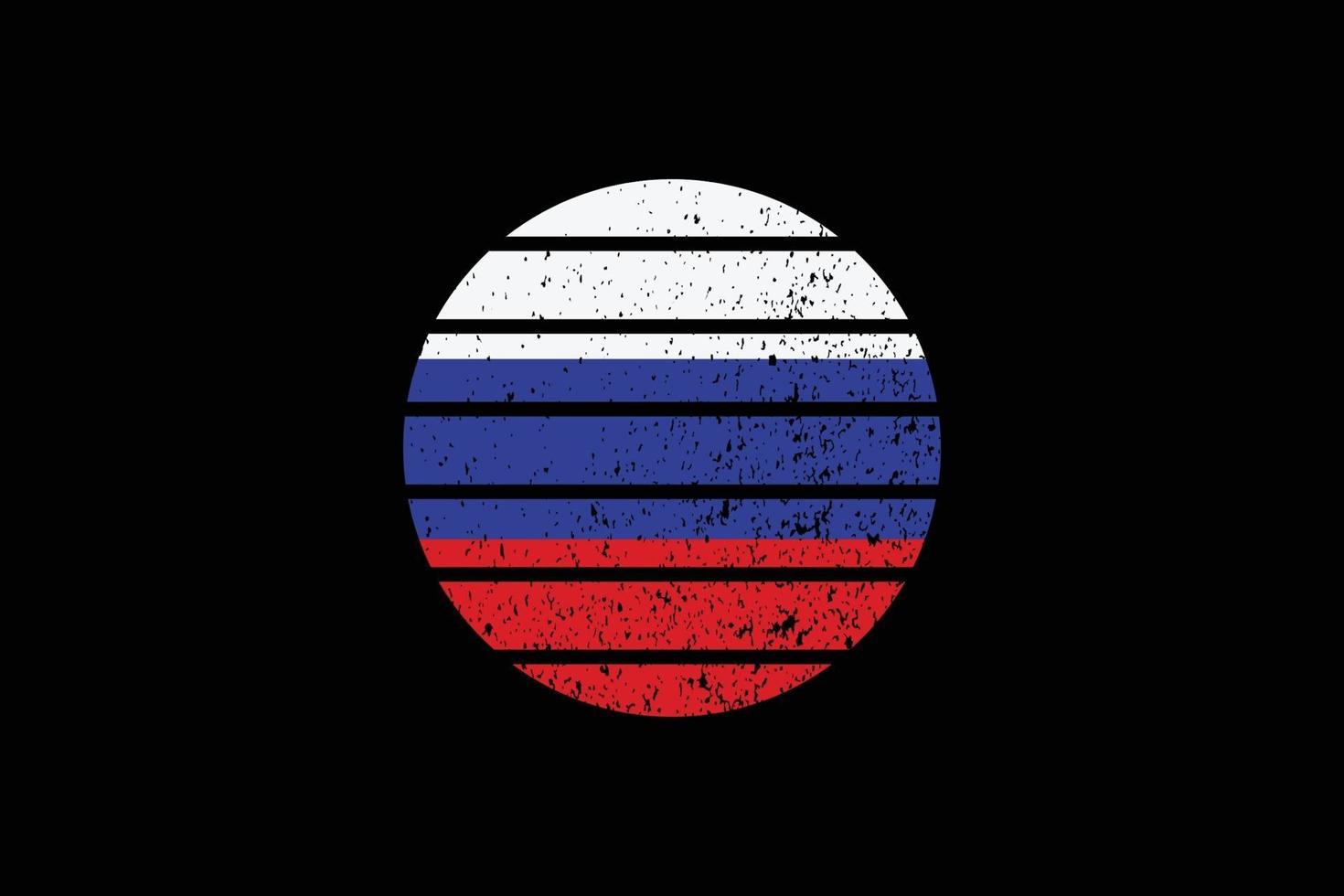 bandera de estilo grunge de la rusia. ilustración vectorial. vector
