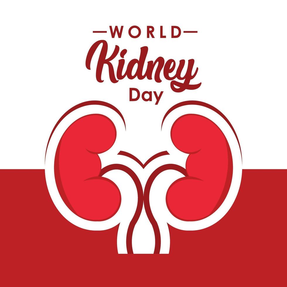 World Kidney Day Vector For Print and Celebrate