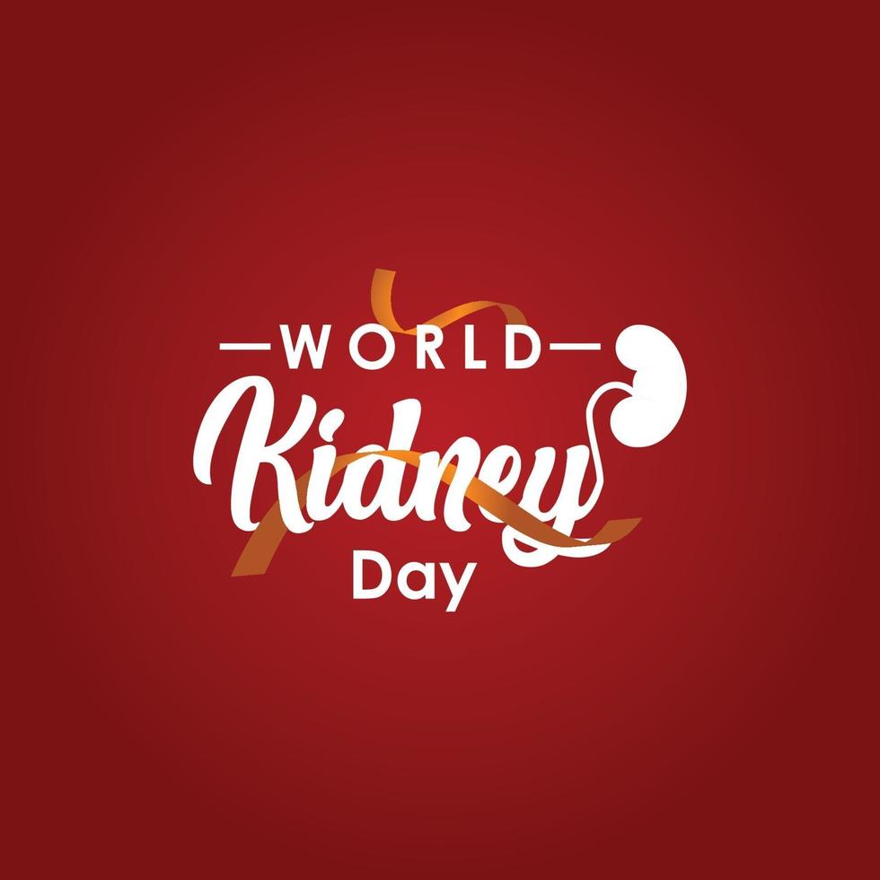 World Kidney Day Vector For Print and Celebrate