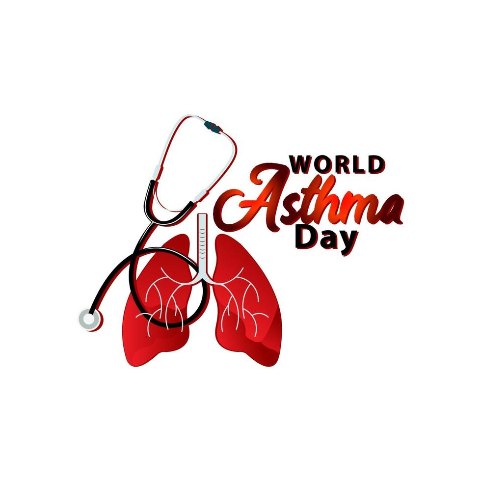 World Asthma Day Vector Medicine Design Background