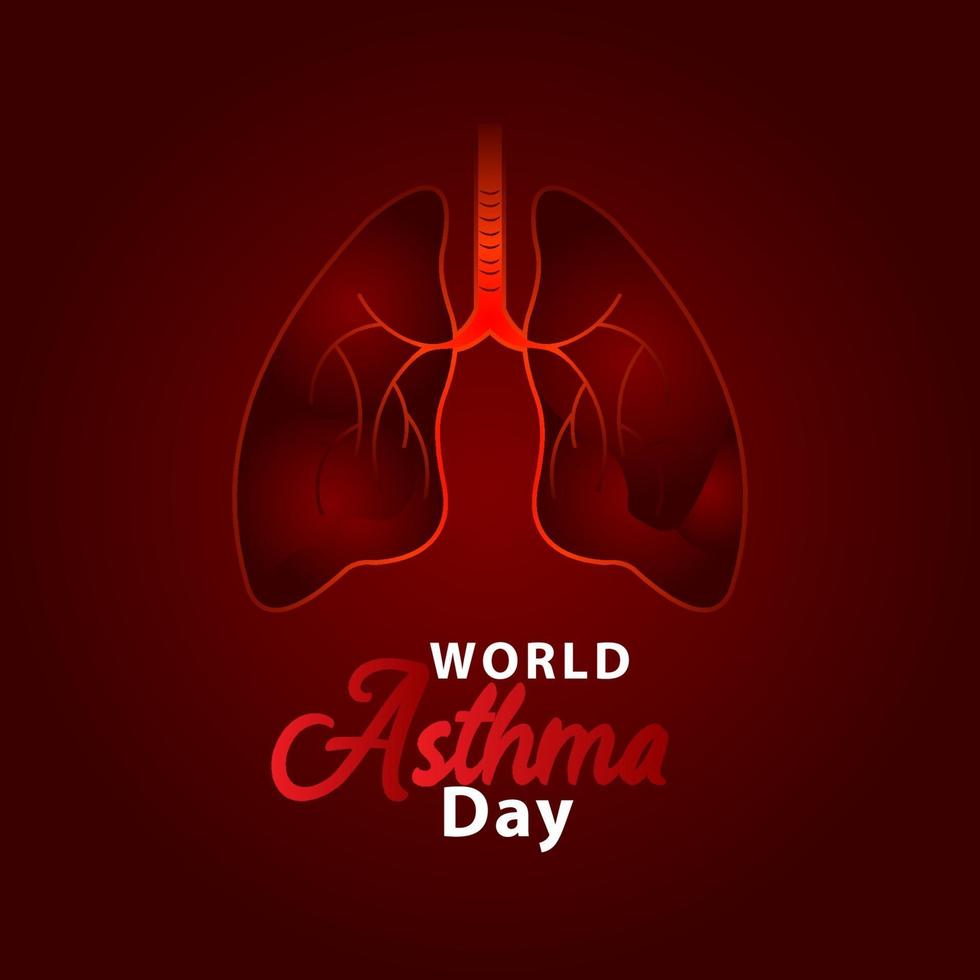 World Asthma Day Vector Medicine Design Background