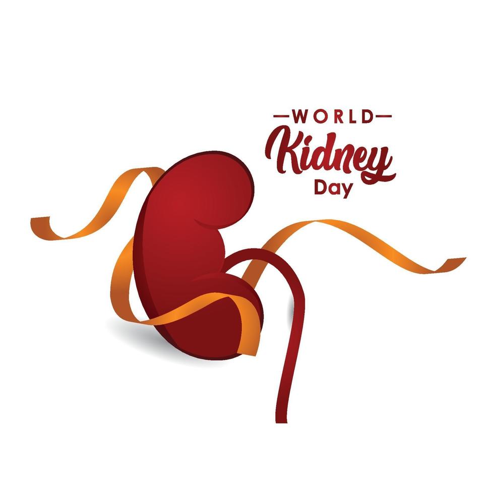 World Kidney Day Vector For Print and Celebrate