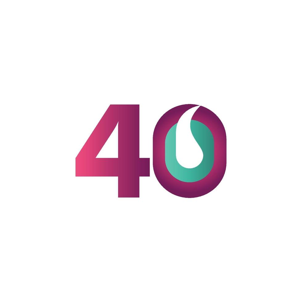 Anniversary Number Vector For Banner Print