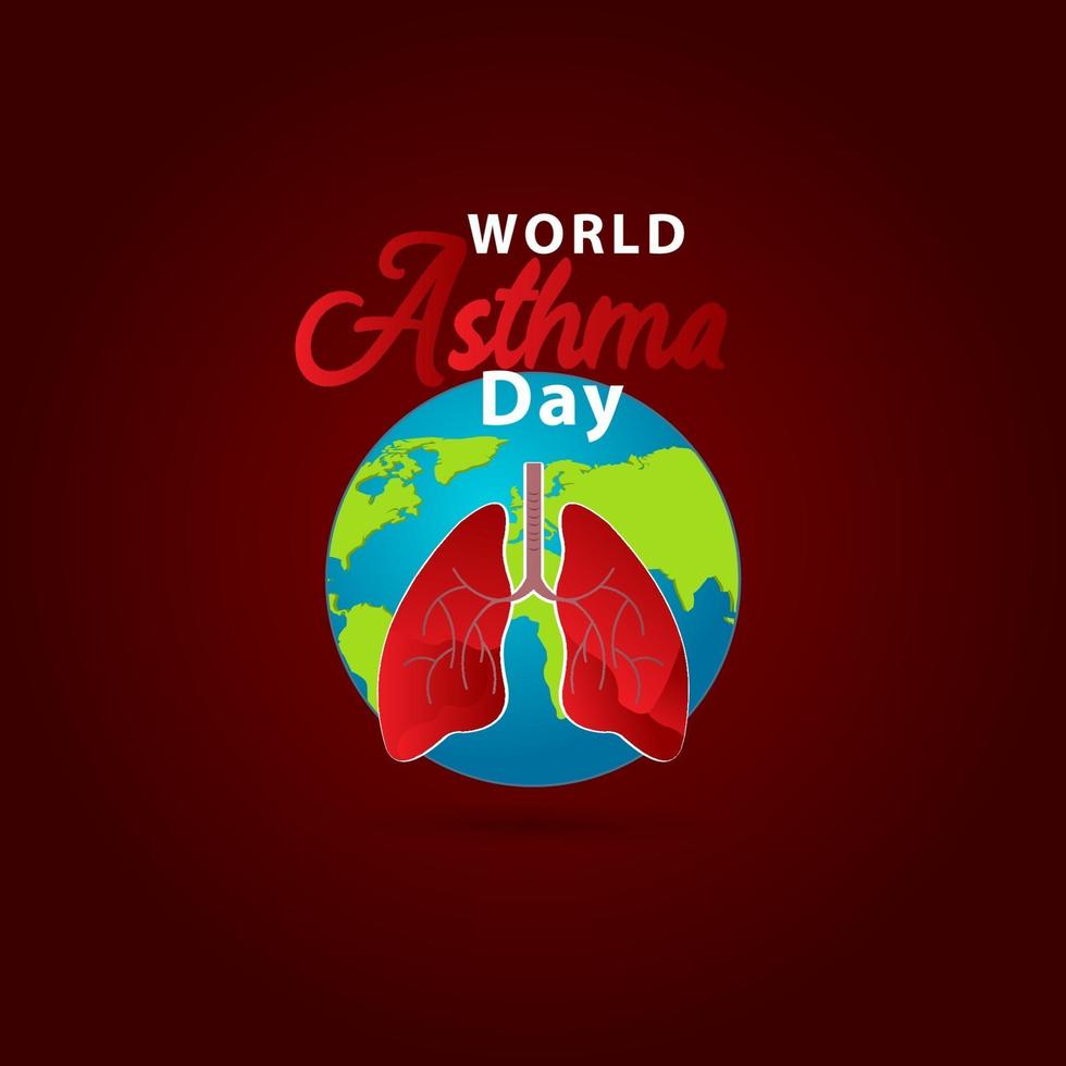 World Asthma Day Vector Medicine Design Background