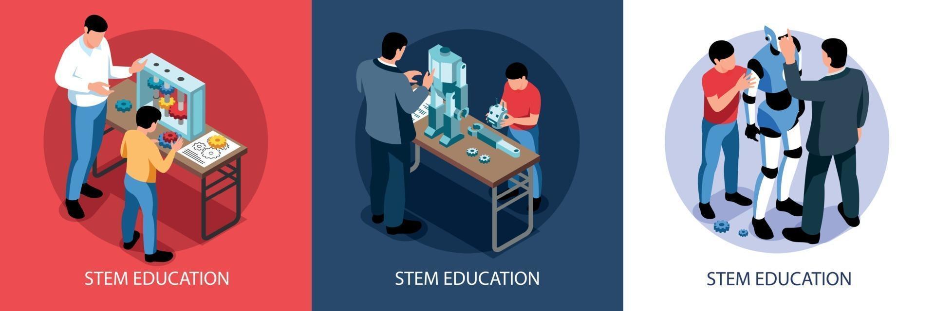 Stem Education Design Concept vector