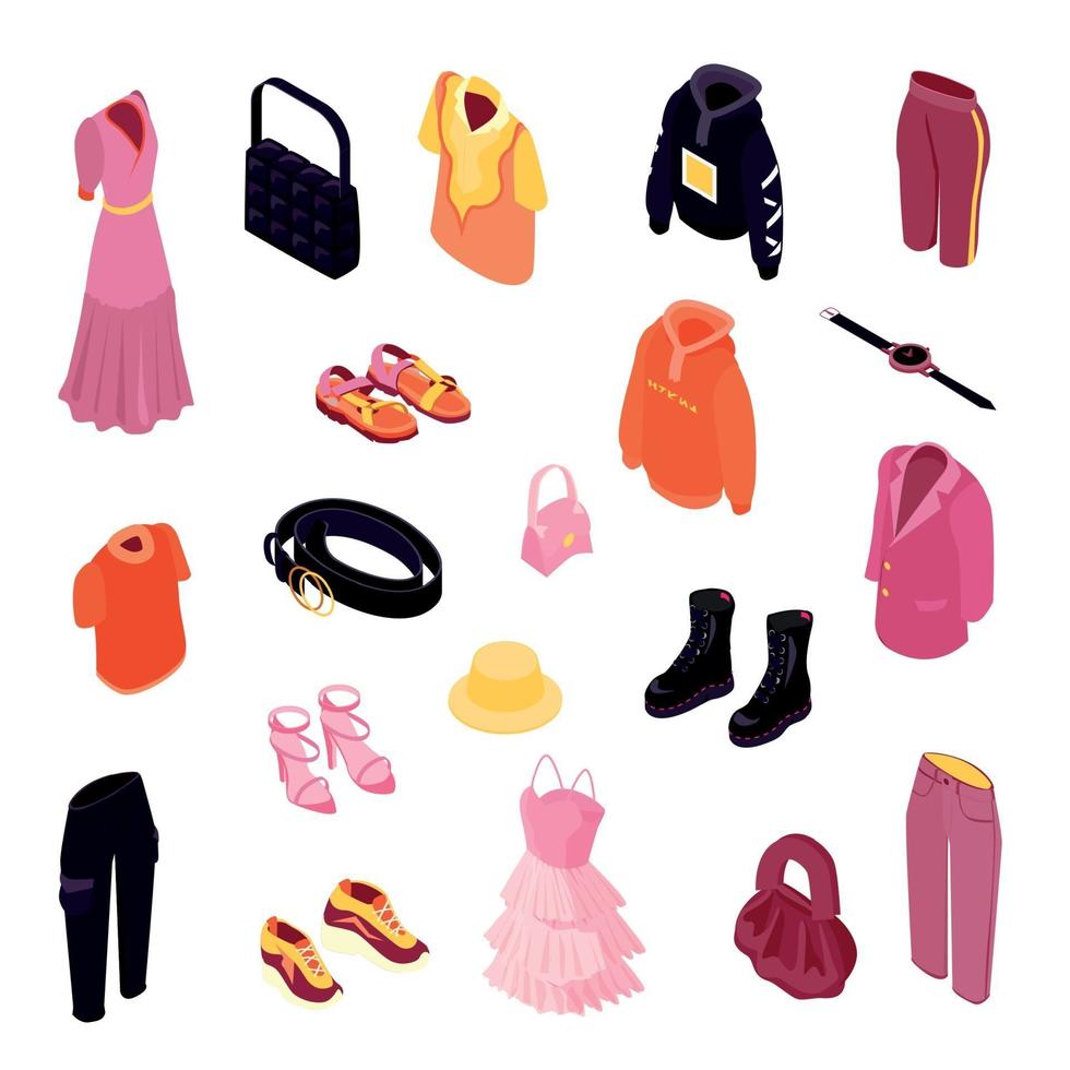 Fashion Clothes Icon Set vector