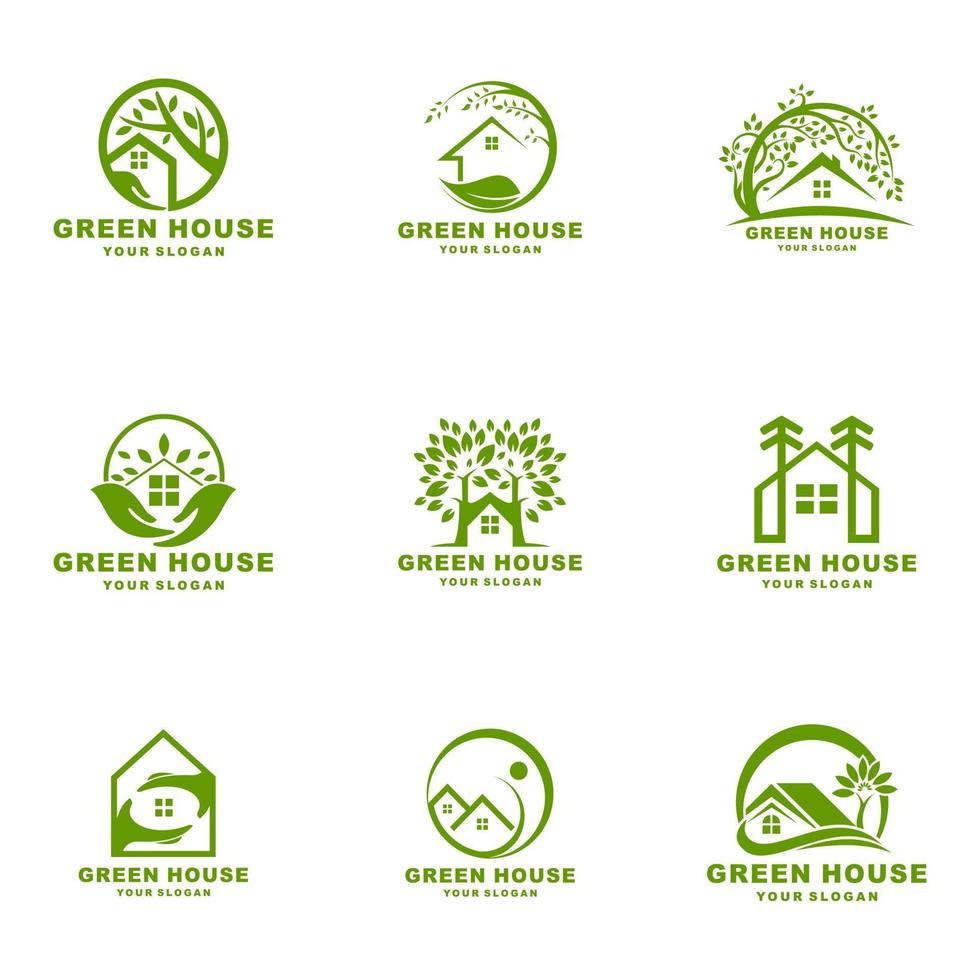 Green House Logo Vector Art, Icons, and Graphics for Free Download