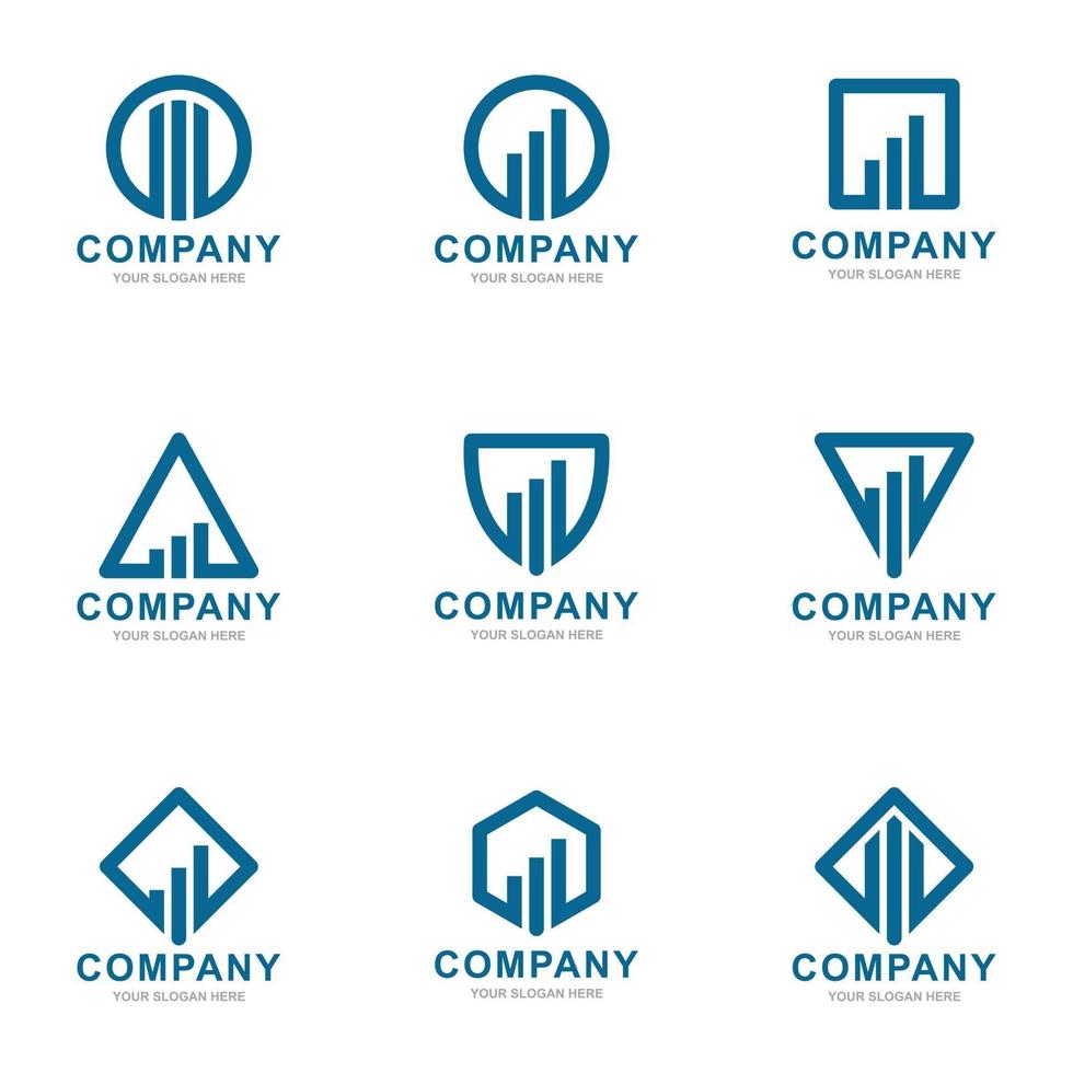 Finance and accounting logo templates. set of vector icon illustration