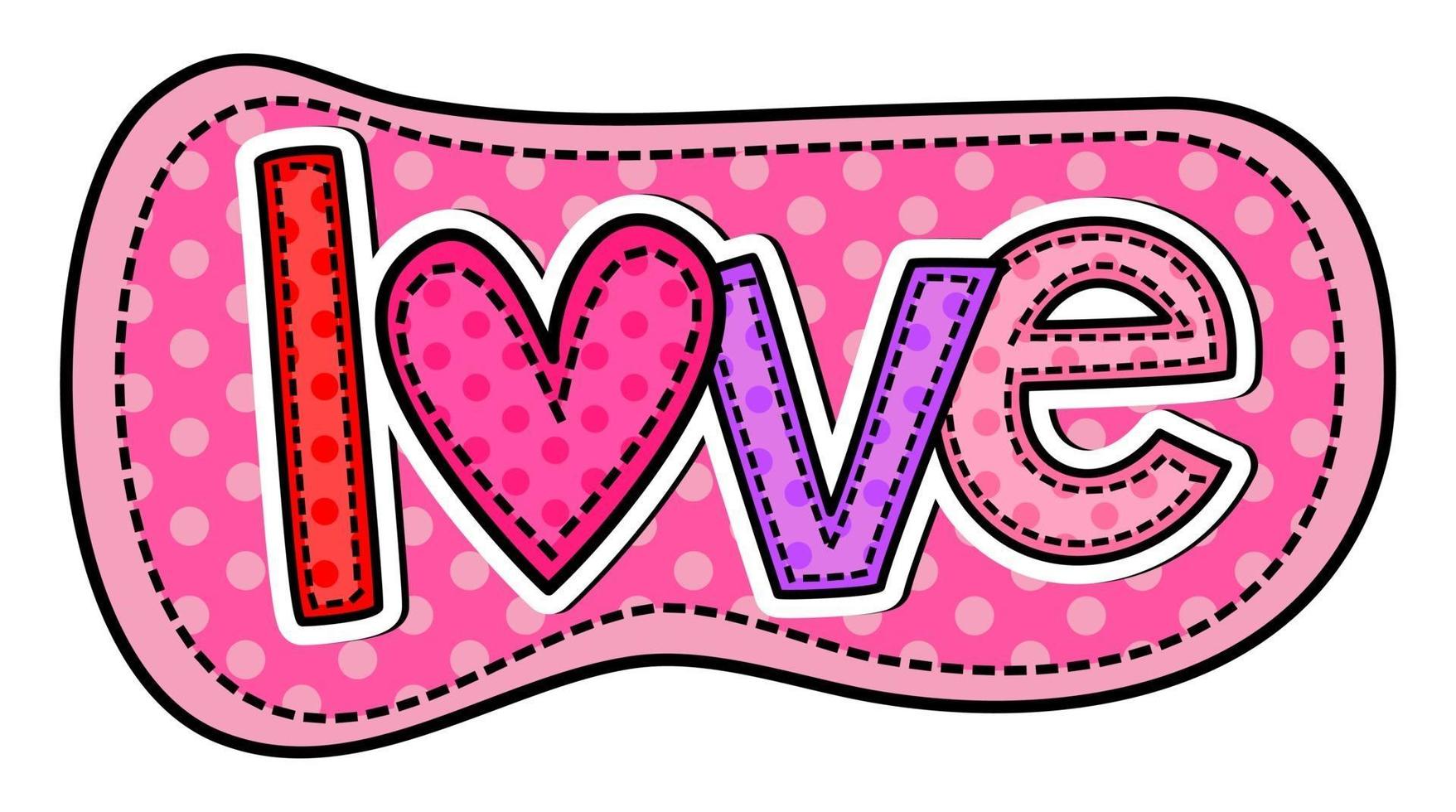 amor saludo texto título doodle expresión vector