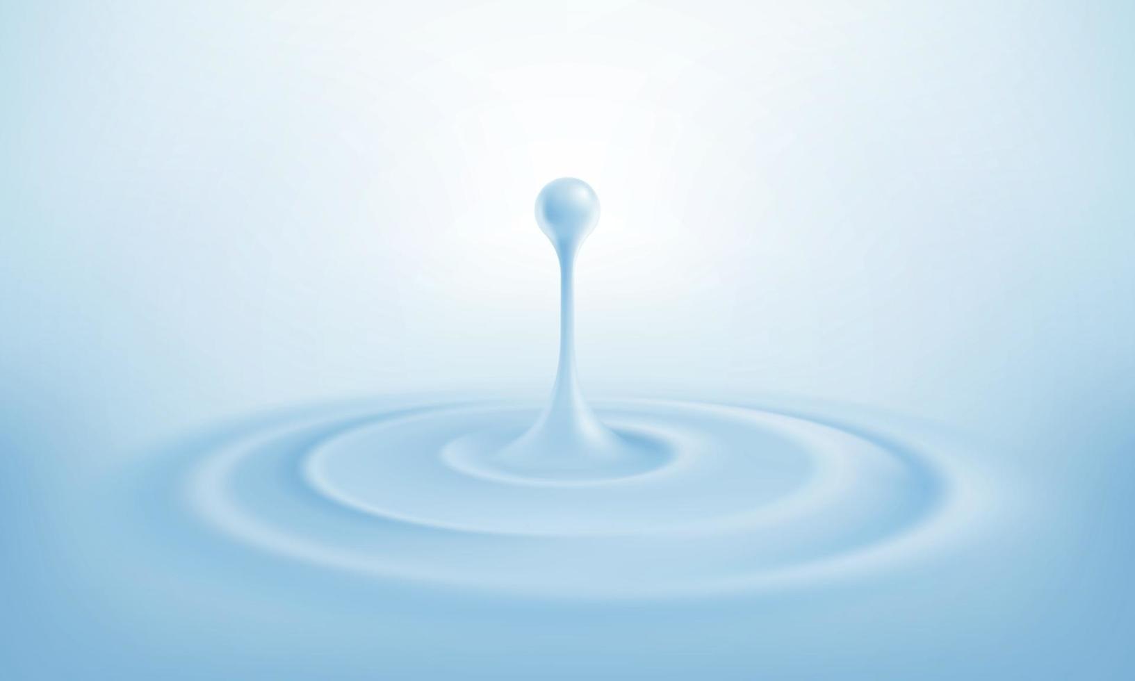 Water Drop Circles Realistic Composition vector