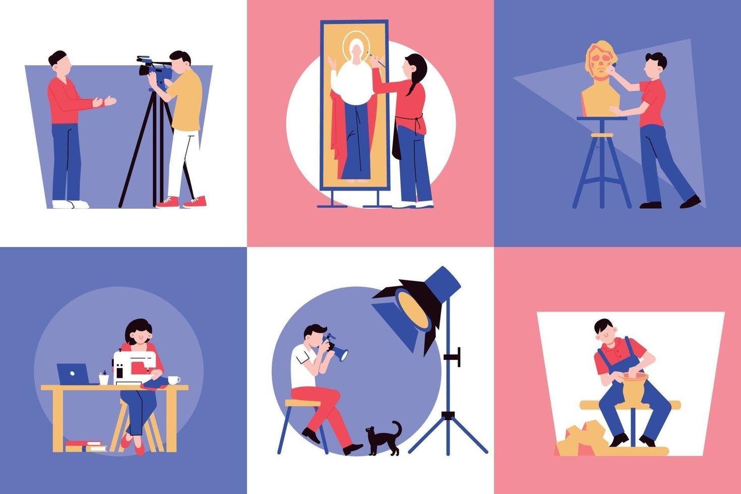 Creative Professions Design Concept vector