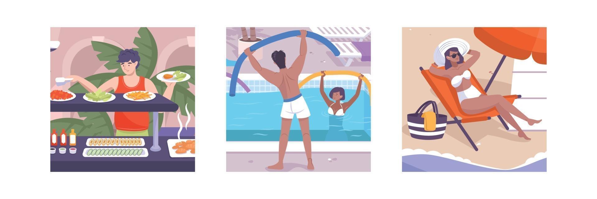 Hotel Rest Set vector