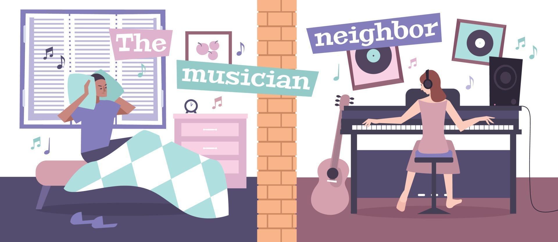 House Neighbors Background vector