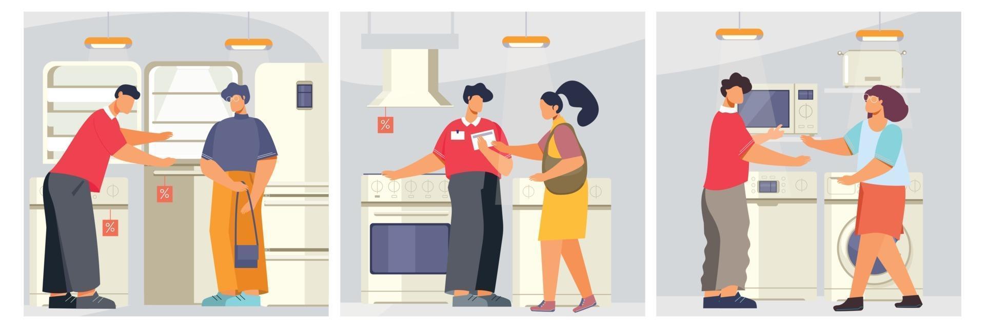 Domestic Machines Store Compositions vector