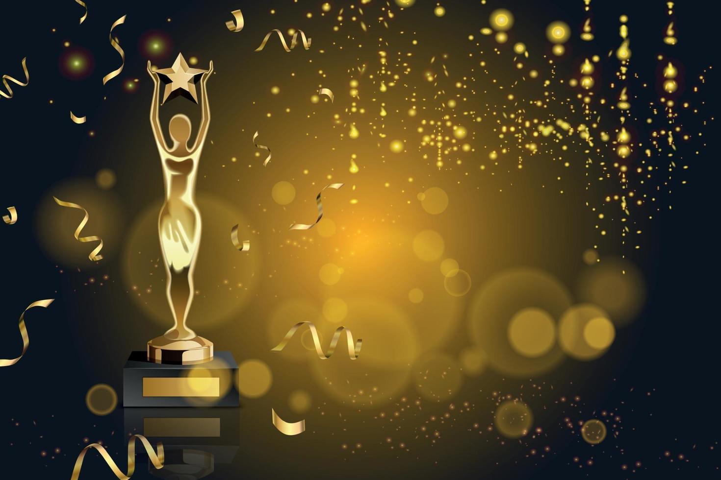 Figurine Award Realistic Background vector