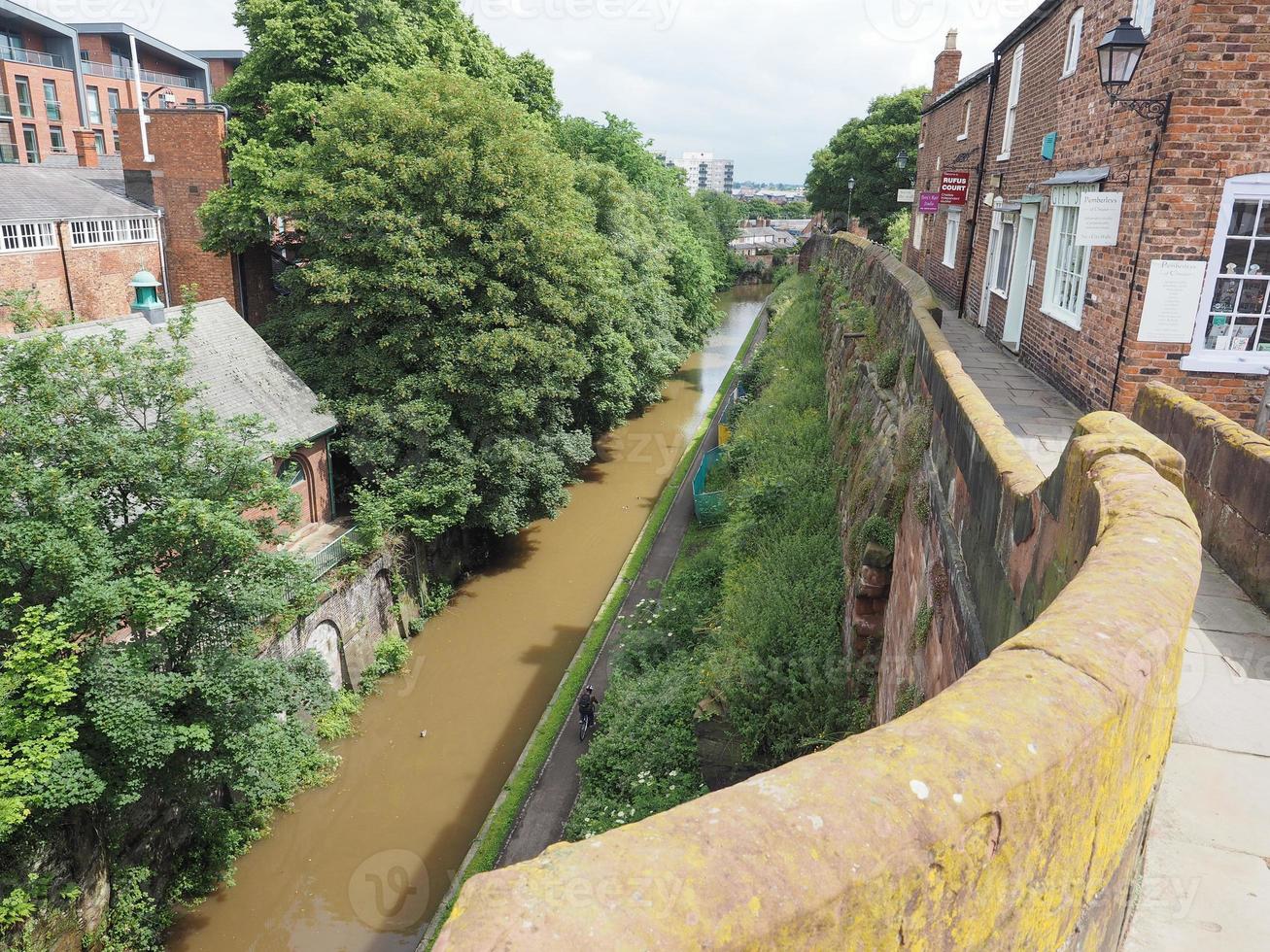 Roman city walls in Chester photo