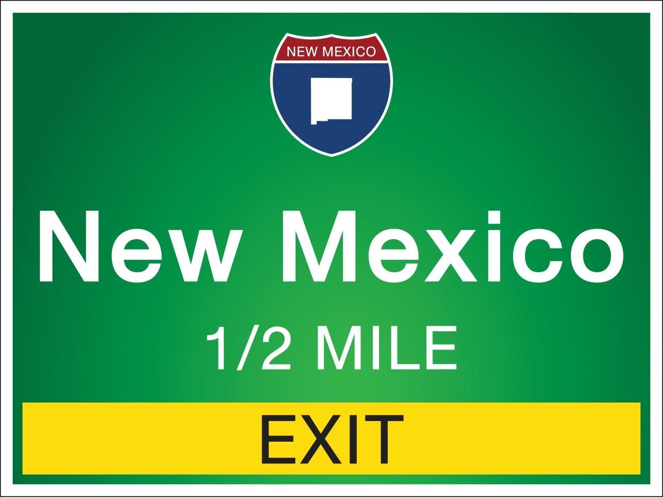 Signage on the highway in New Mexico vector