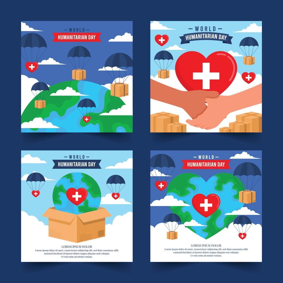 Humanitarian Day Card vector