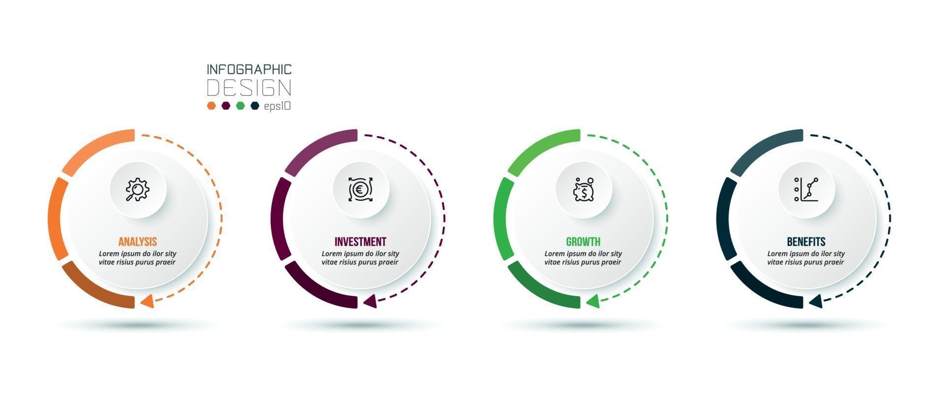 Business concept infographic template with option. vector