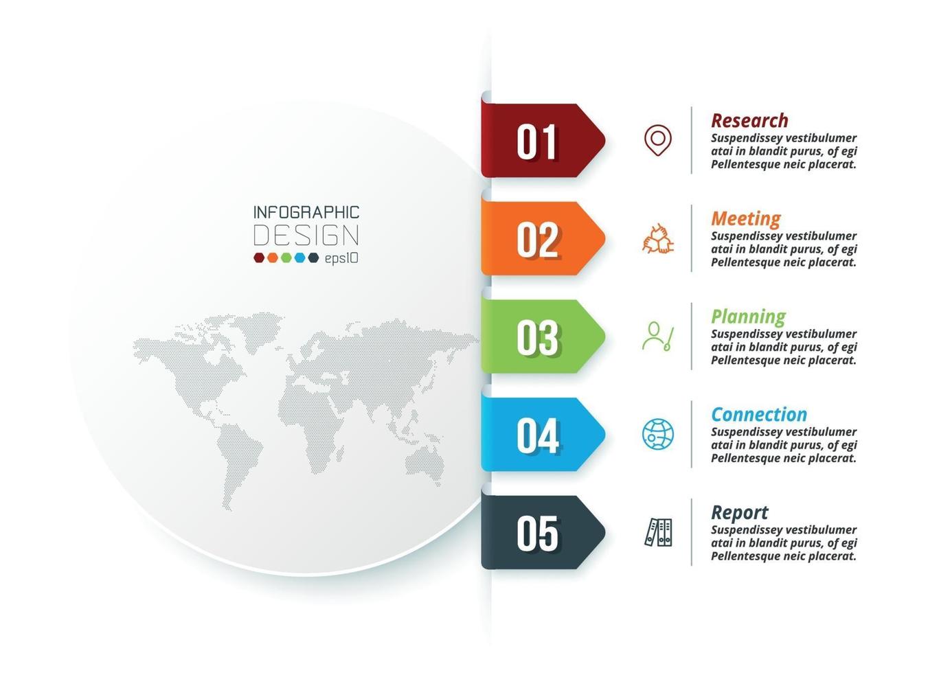 plantilla de infografía de concepto de negocio con diagrama. vector