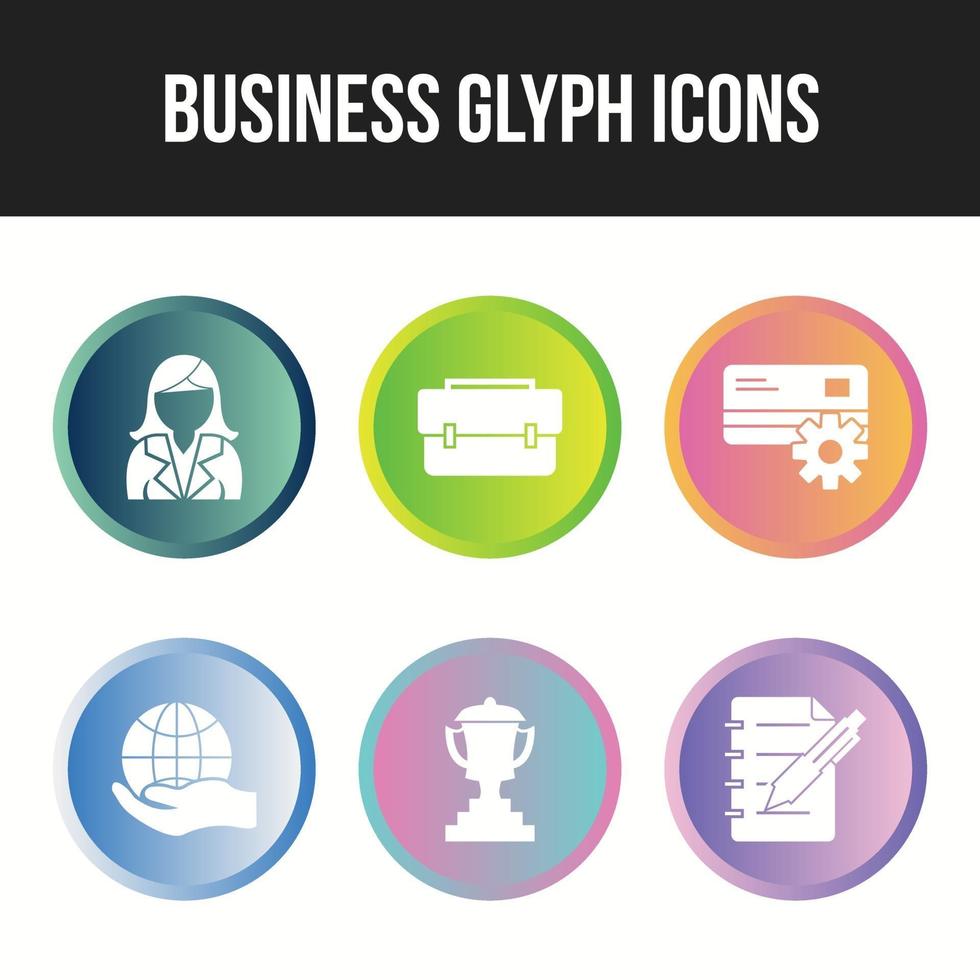 6 Icon Set Of Business For Personal And Commercial Use. vector