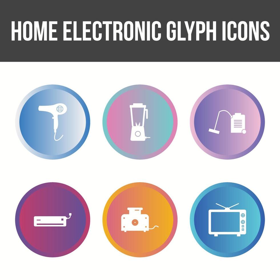 Unique Home electronics Vector Icon Set
