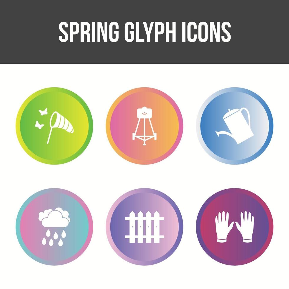 Unique Spring Vector Icon Set