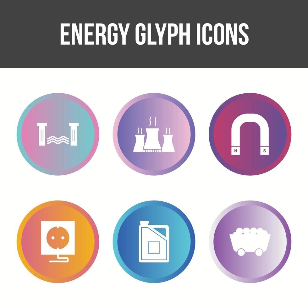 Beautiful Unique Energy Vector Icon Set