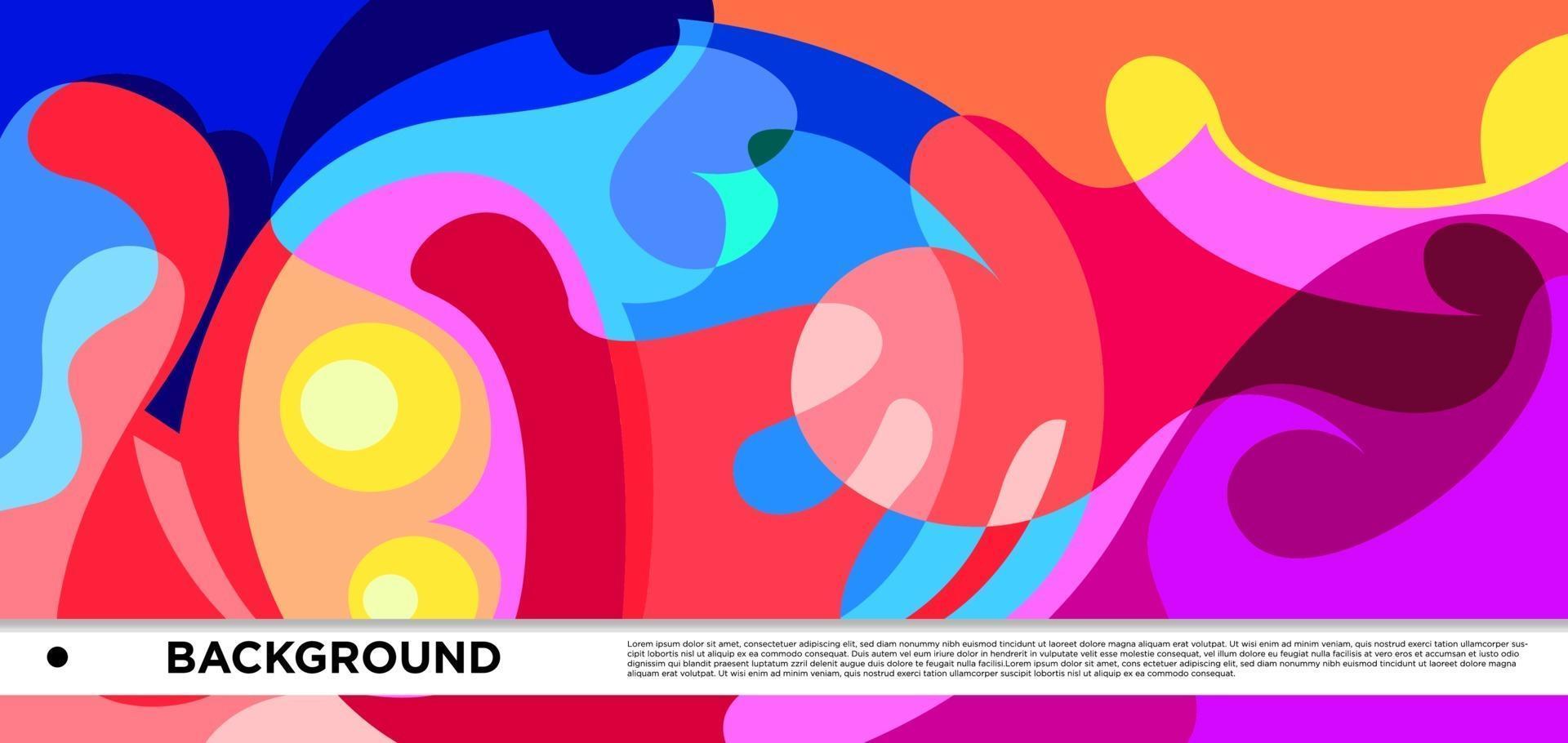 Vector colorful liquid and fluid abstract background