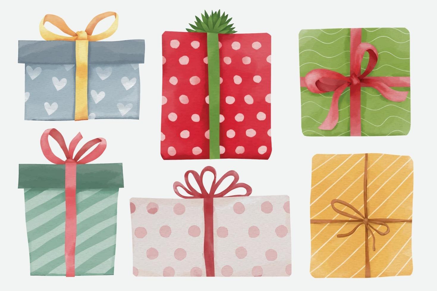 Christmas gifts set. Black and white drawing of different holiday boxes.  Vector illustration. 14864439 Vector Art at Vecteezy