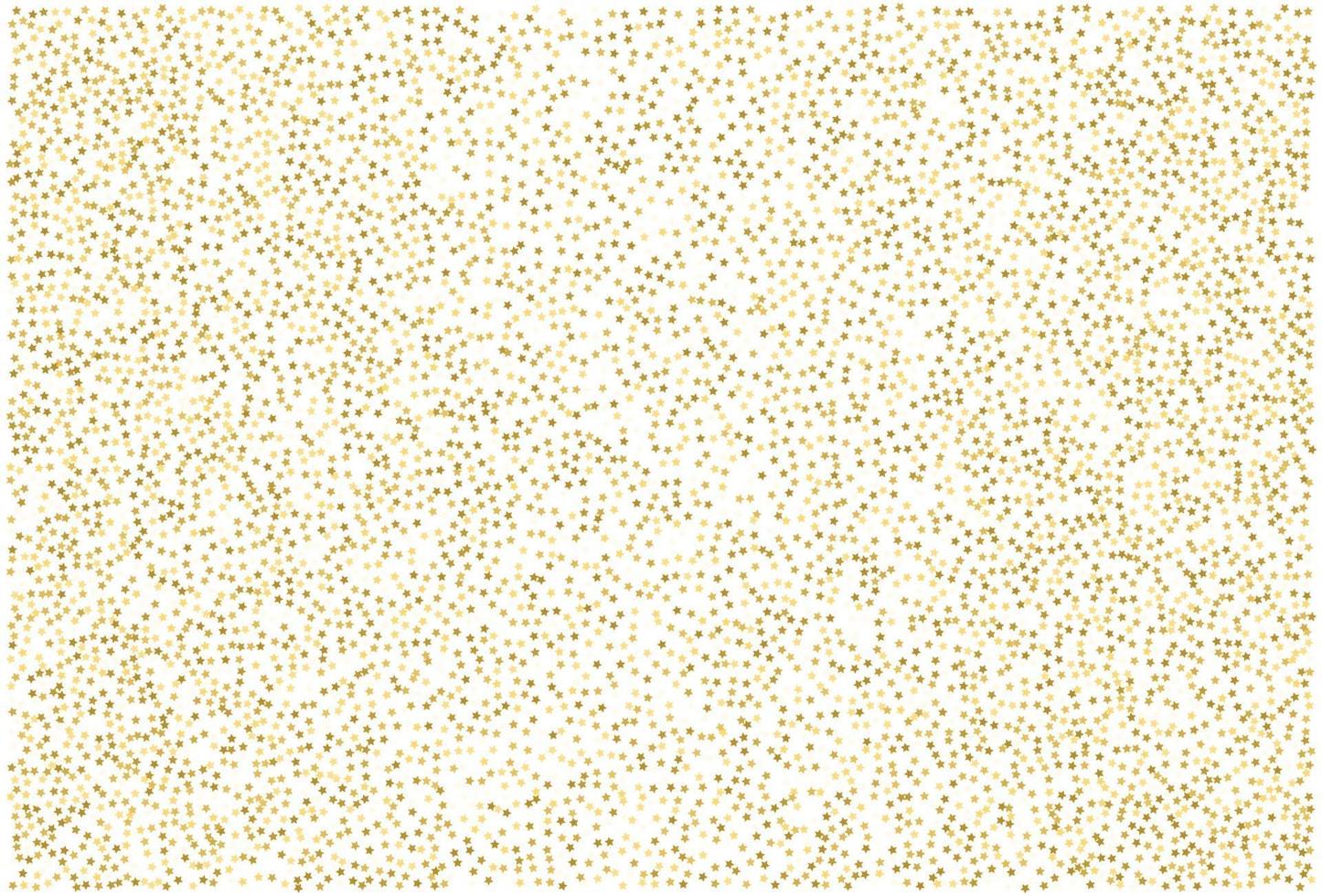 Gold star confetti magic festive holiday background. vector