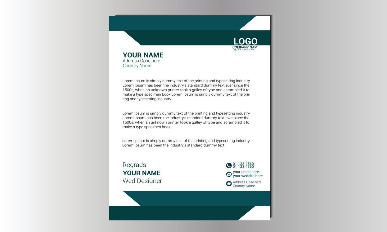 letterhead template Design vector