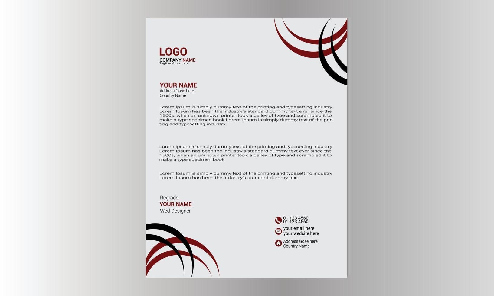 letterhead template Design vector