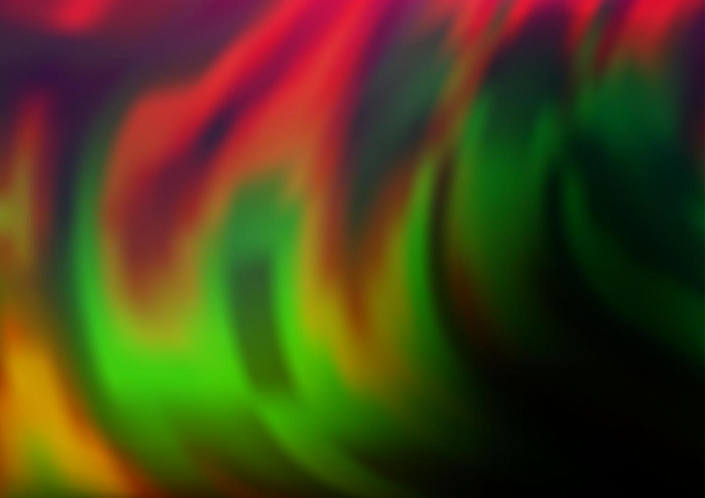 Fondo de vector de arco iris multicolor oscuro con formas líquidas.