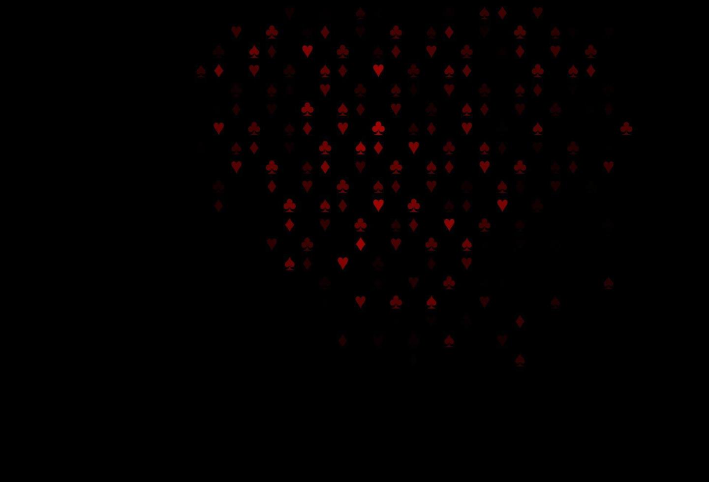 textura de vector rojo oscuro con naipes.