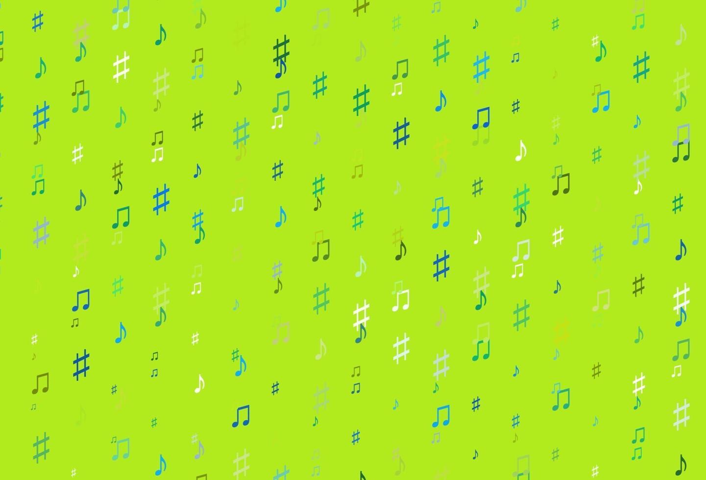 Light Blue, Yellow vector texture with musical notes. 3292867 Vector