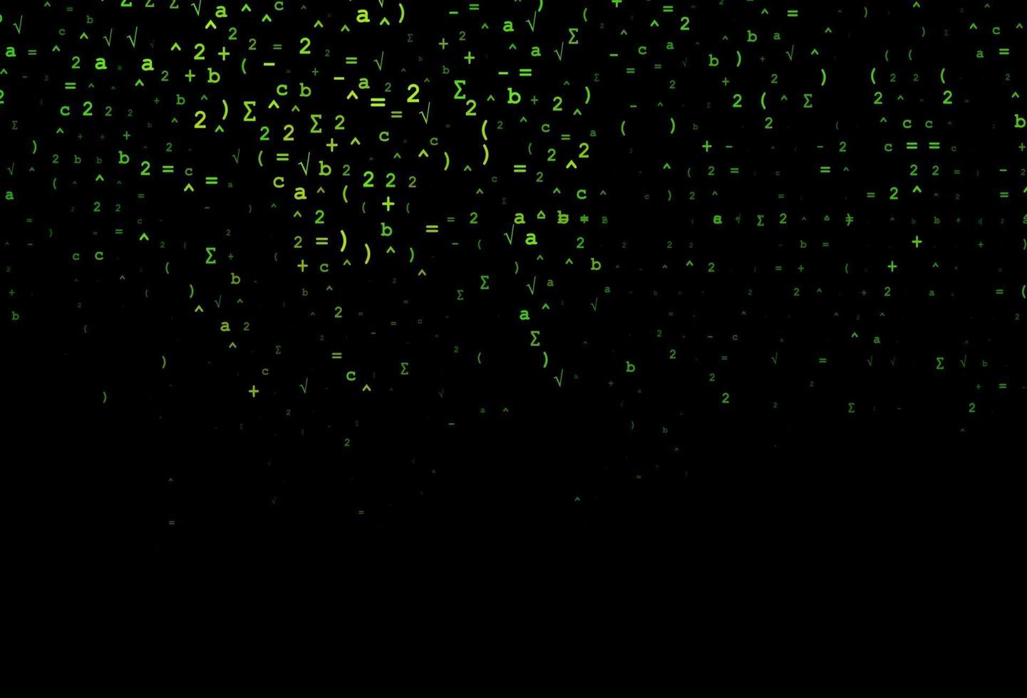 Dark Green vector pattern with arithmetic signs.