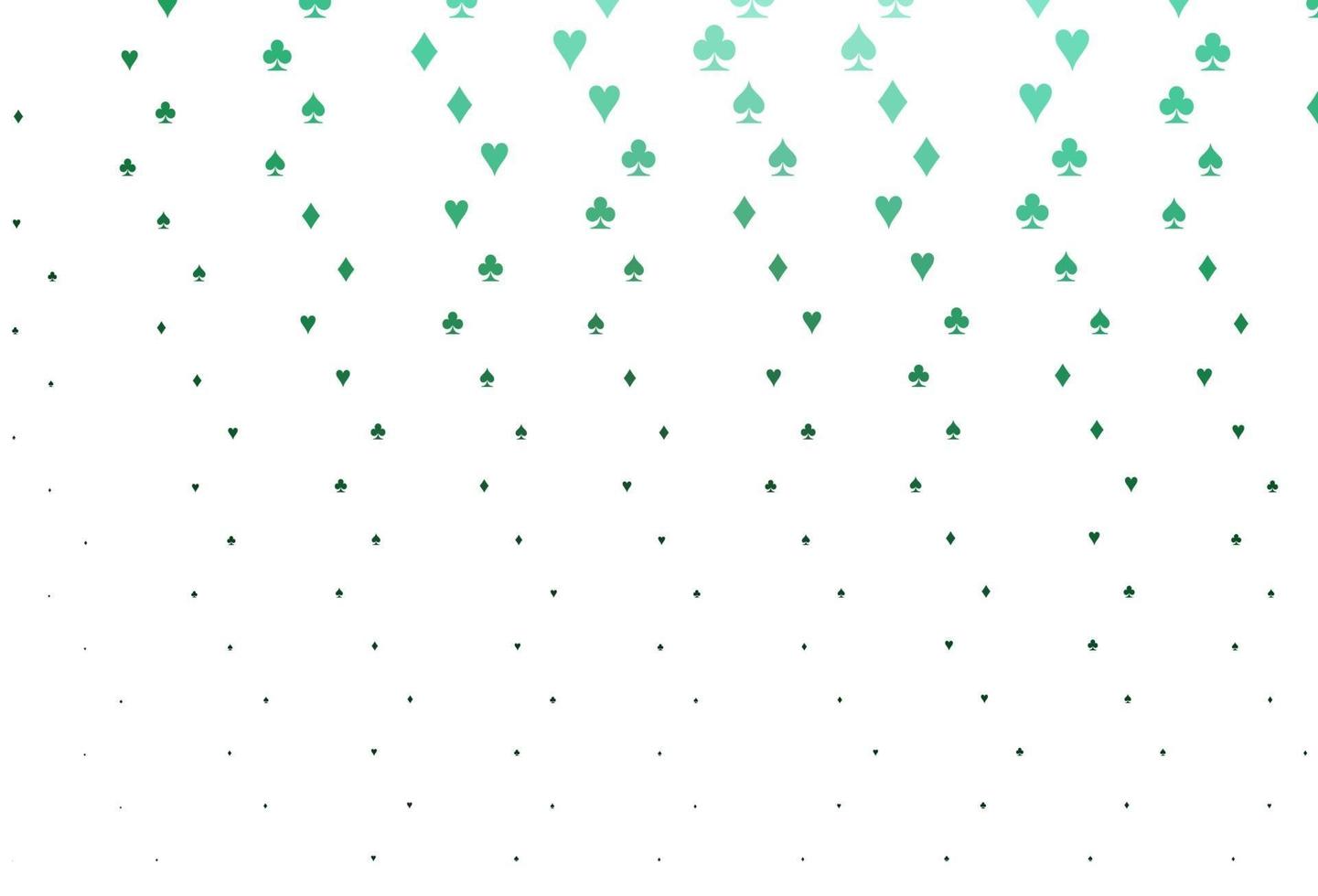 Light Green vector template with poker symbols.