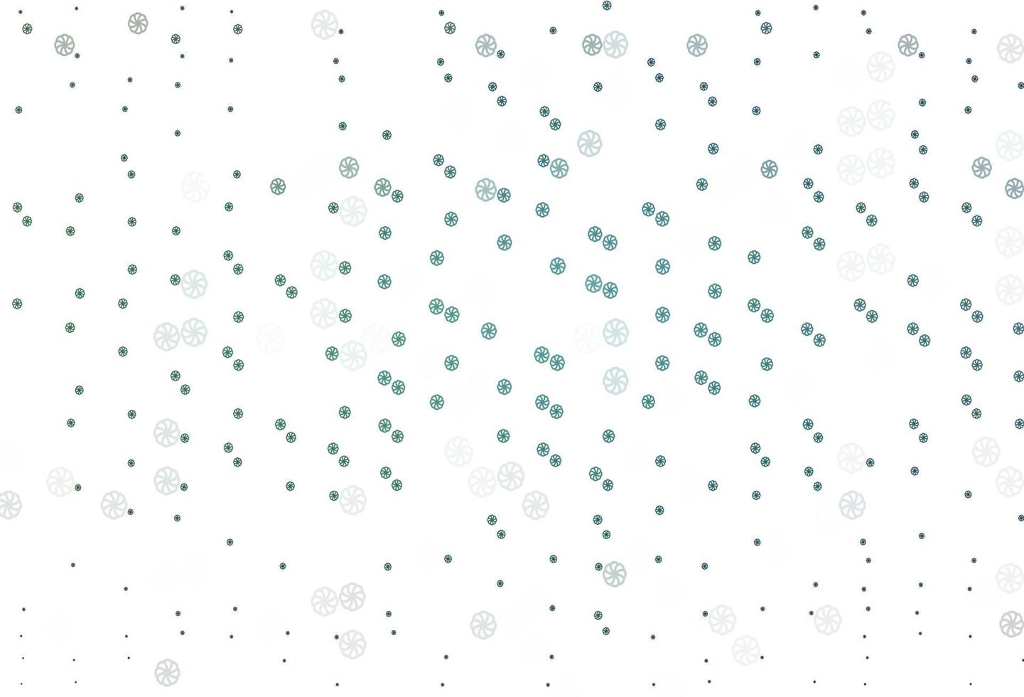 Light Green vector layout with bright snowflakes.