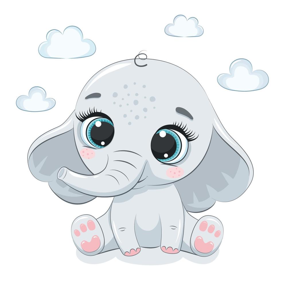 Cute baby elephant. Vector illustration 3293031 Vector Art at Vecteezy Cute baby elephant. Vector illustration 3293031 Vector Art at Vecteezy