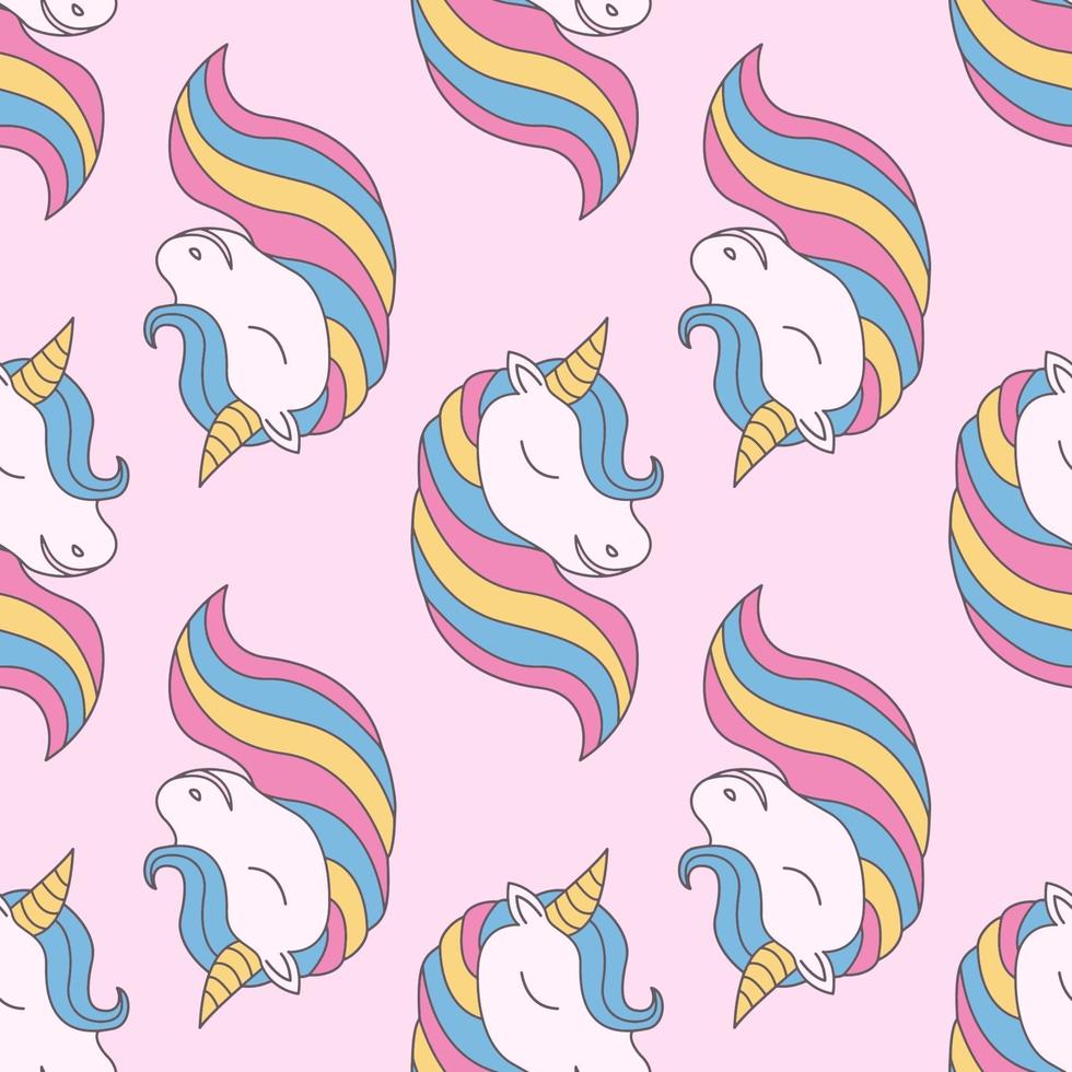 Unicorn Seamless Pattern Graphic. Surface textures for textile vector