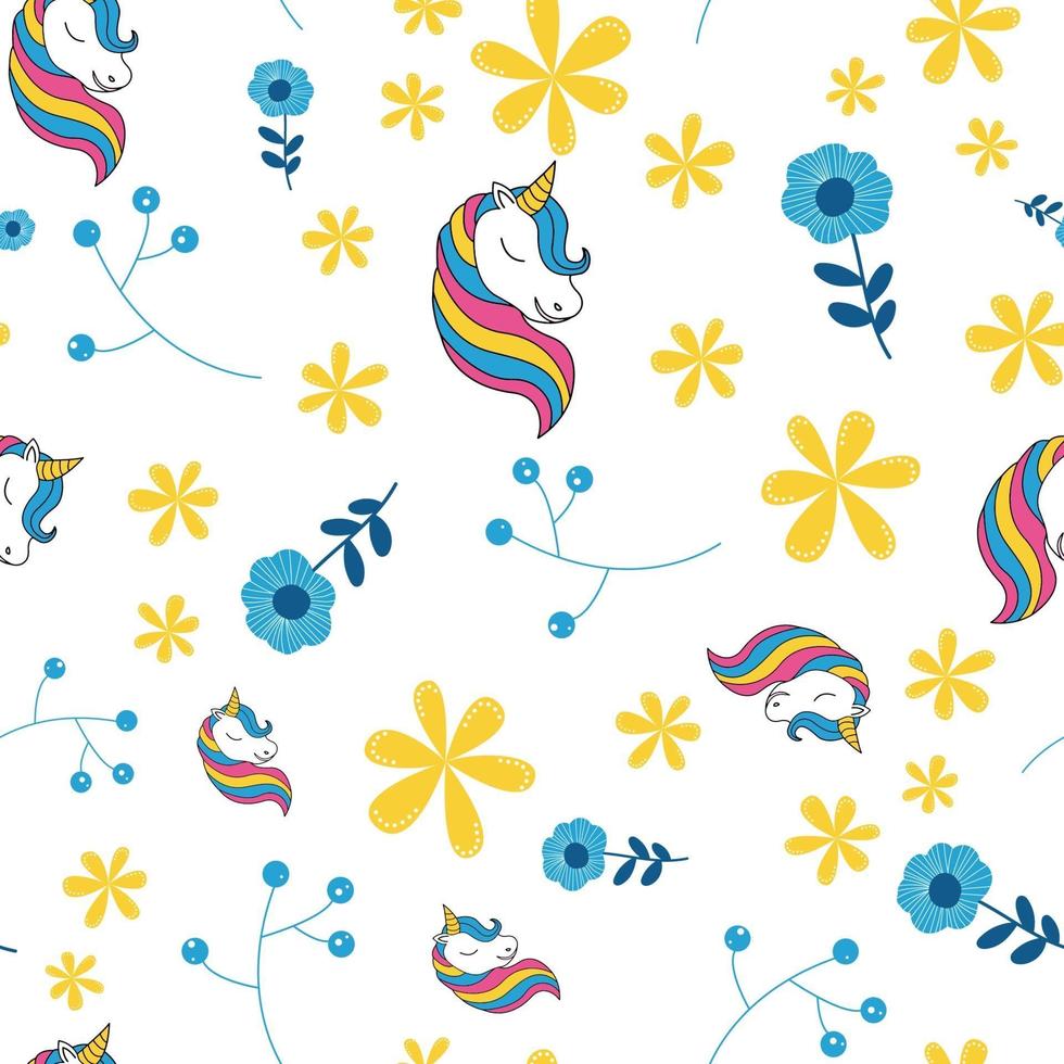 gráfico de patrones sin fisuras de unicornio. texturas superficiales para textiles vector