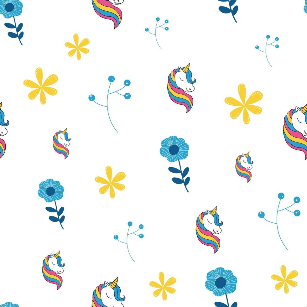 Unicorn Seamless Pattern Graphic. Surface textures for textile vector