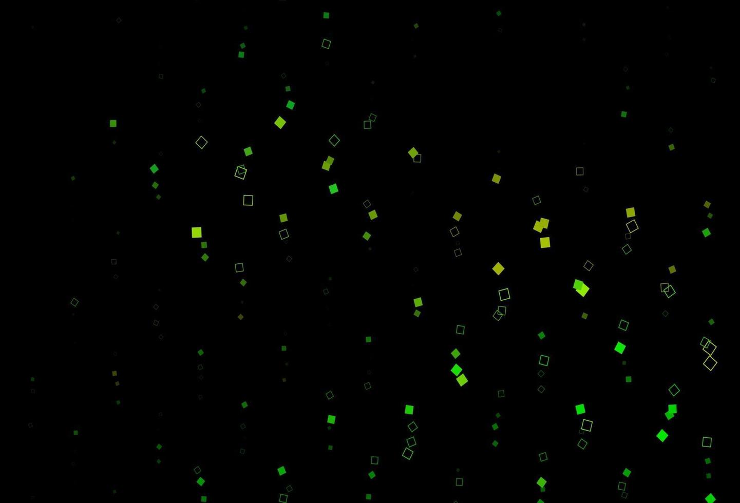 Fondo de vector verde oscuro, amarillo con rectángulos.