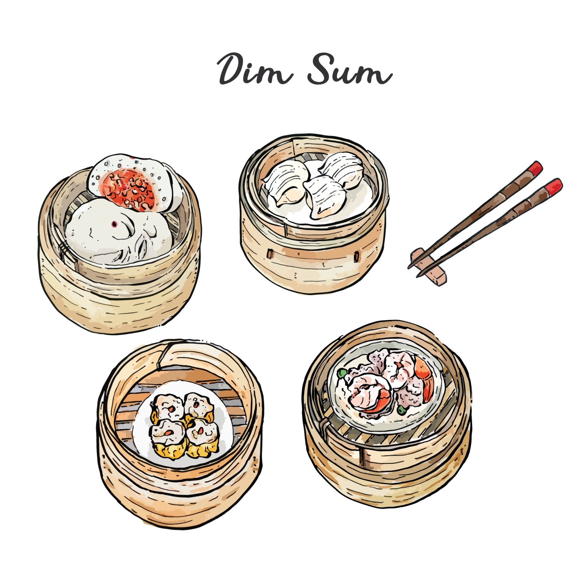Dim Sum Drawing