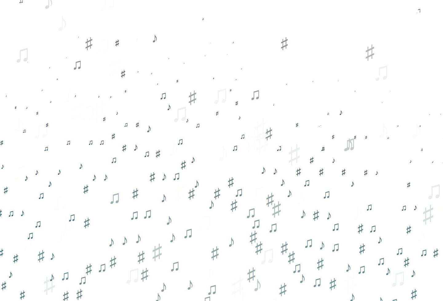 patrón de vector azul claro con elementos de la música.