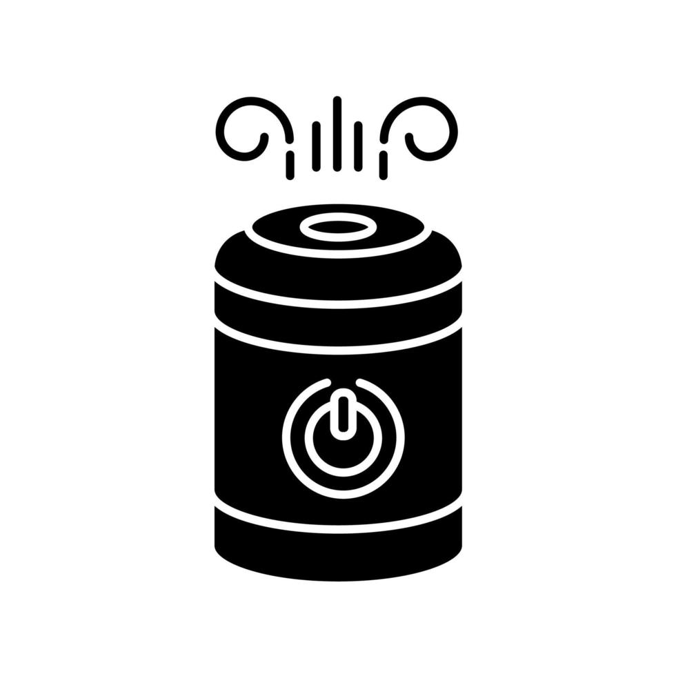 Air filter black glyph icon vector