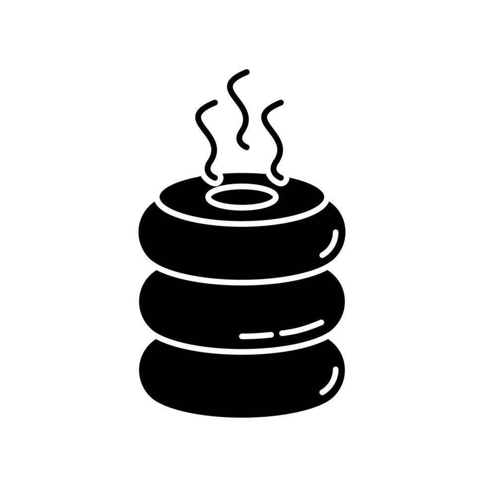 Air purifier, steam humidifier black glyph icon vector