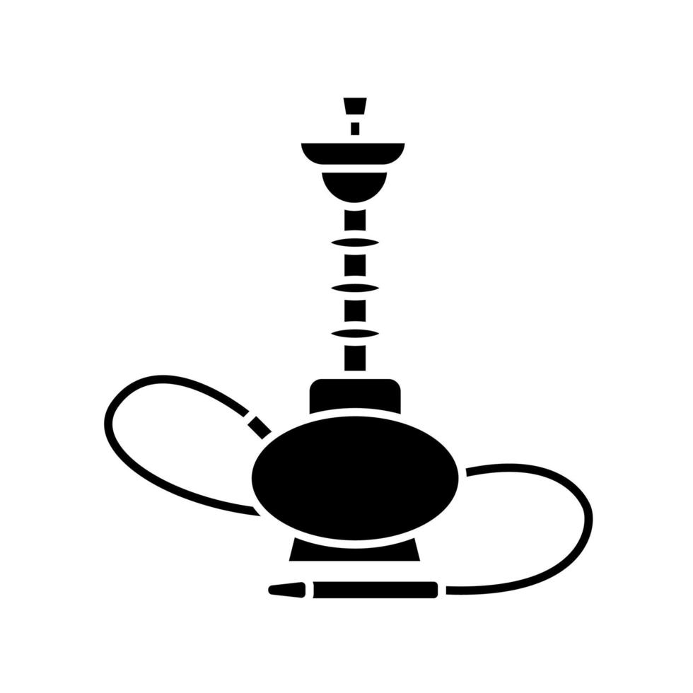 Hookah black glyph icon vector